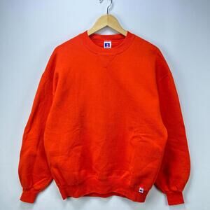 Vintage '90s Russell Athletic Orange Blank Sweatshirt XL